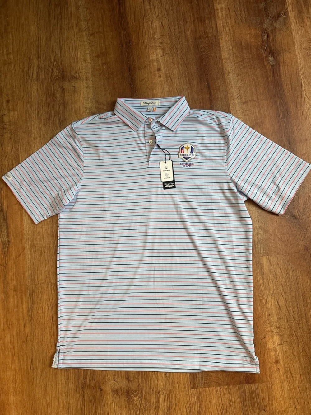 ⛳️ Straight Down Ryder Cup 2025 Bethpage Black Polo Shirt Men’s Large 🇺🇸